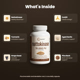 What's inside: nattokinase, CoQ10, turmeric, aged garlic, grape seed, pine bark