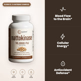 Nattokinase 10,000 FU, 6-nutrient brain, nerve and circulation complex